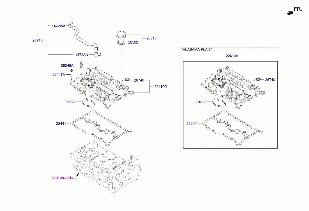 Cylinder Head Cover diagram