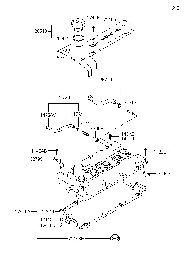 Cylinder Head Cover diagram