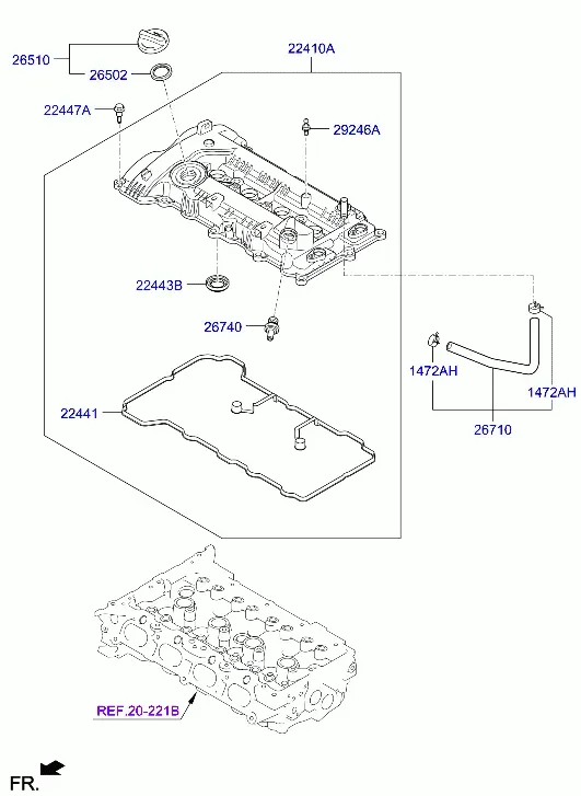Cylinder Head Cover diagram