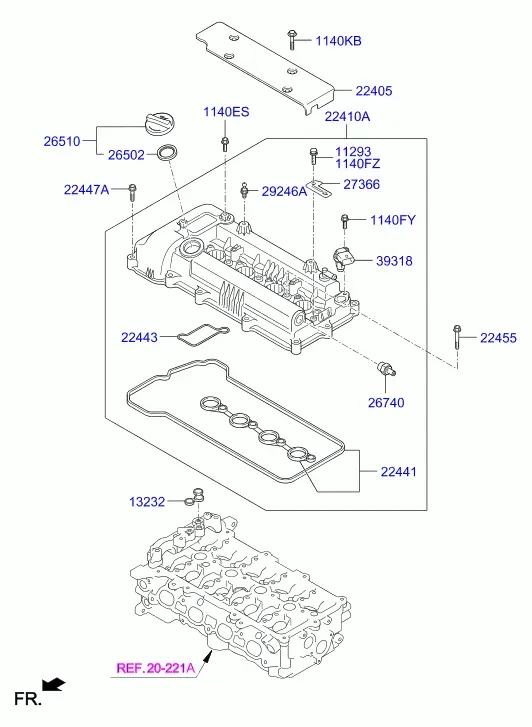 Cylinder Head Cover diagram