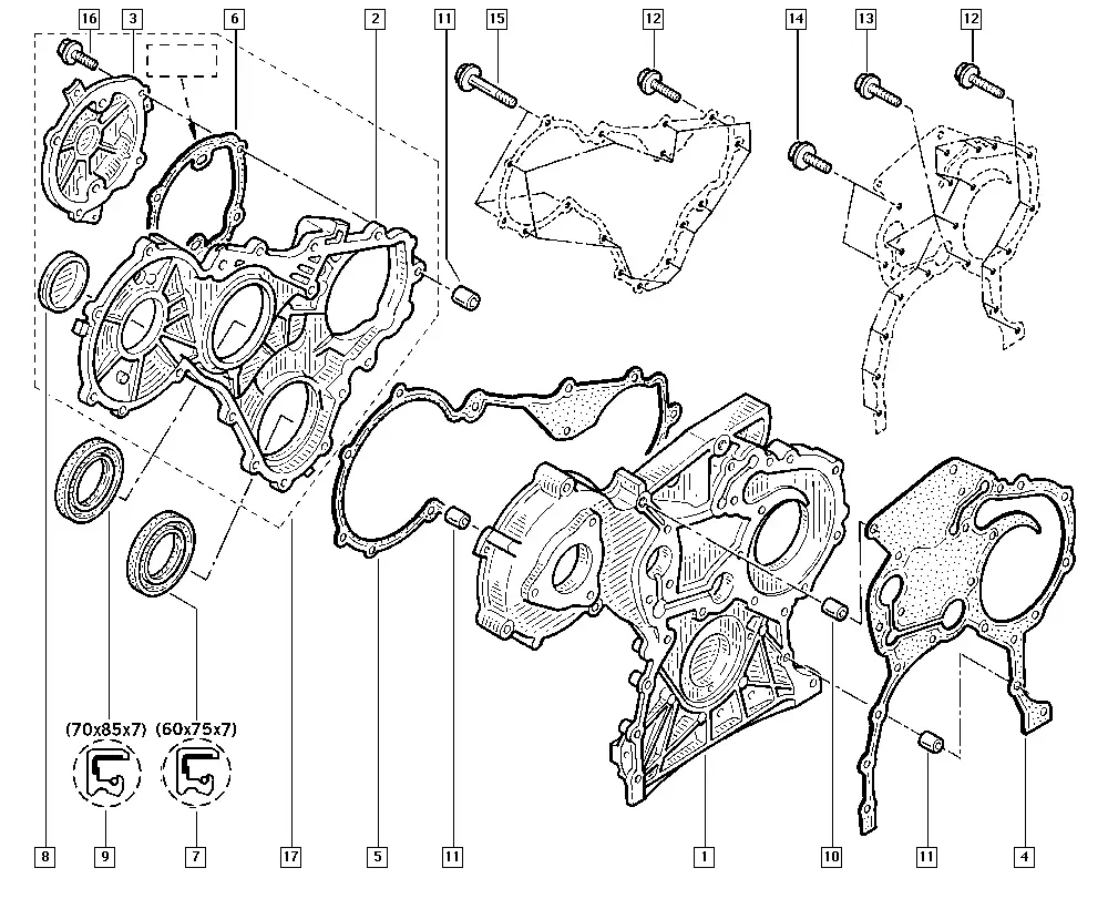 Valve Cover and Cylinder Head diagram