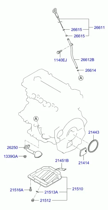 Timing Cover and Oil Pan diagram