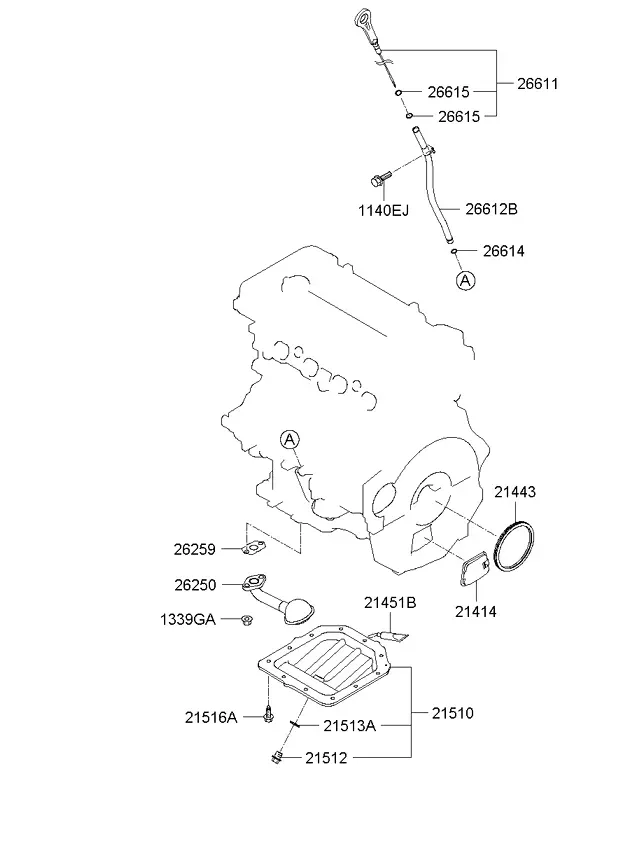 Timing Cover and Oil Pan diagram