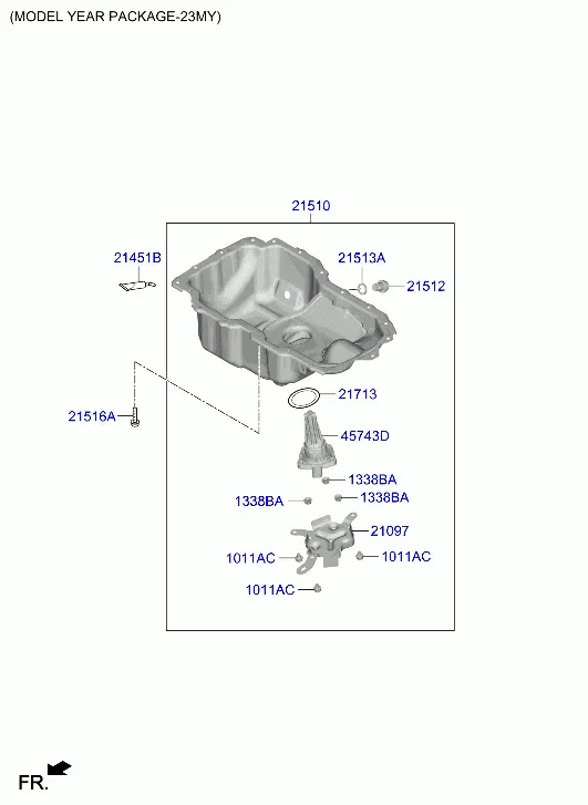 Timing Cover and Oil Pan diagram