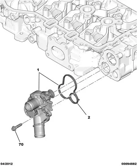 Coolant Reservoir Cap diagram