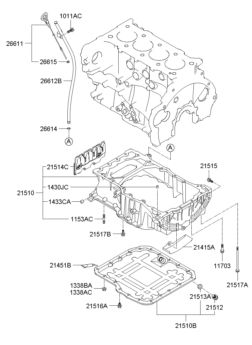 Timing Chain Cover and Oil Pan diagram
