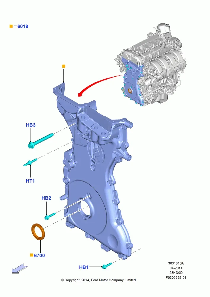 Timing Cover diagram