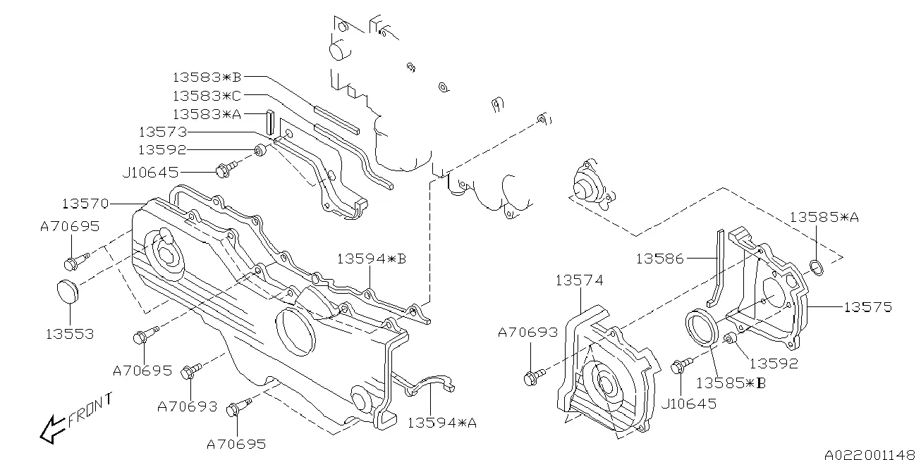 Timing Belt Covers diagram