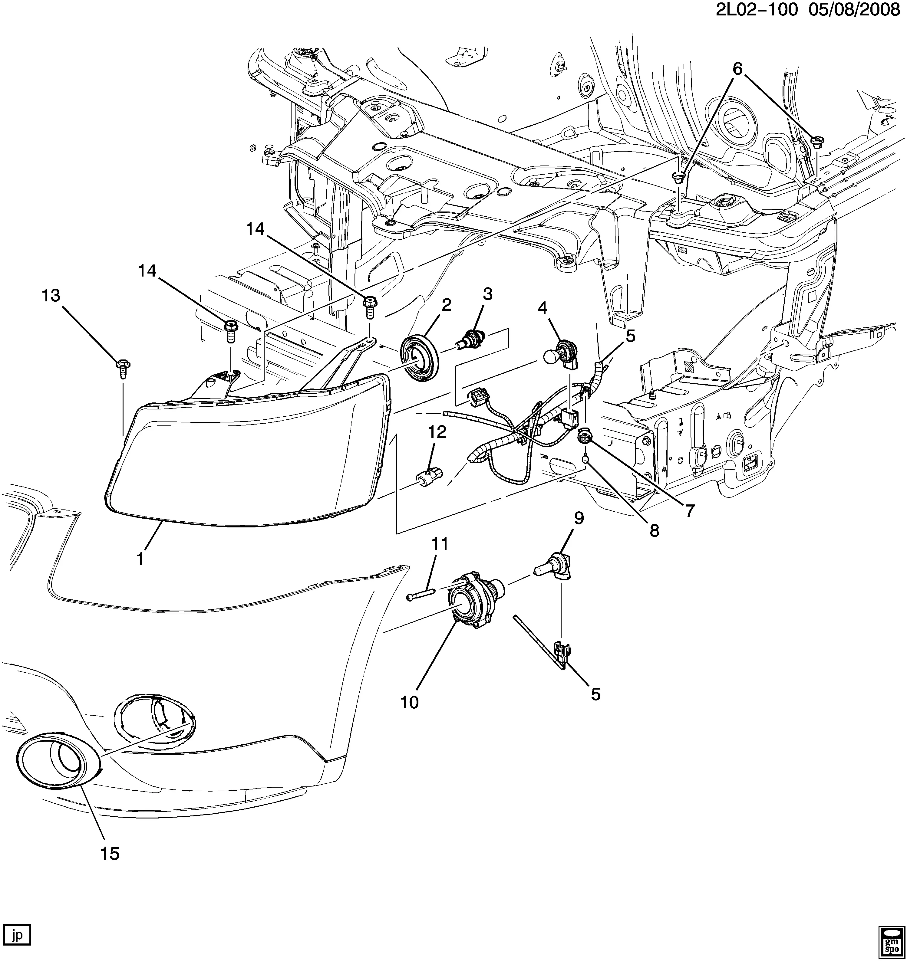 Headlamp diagram