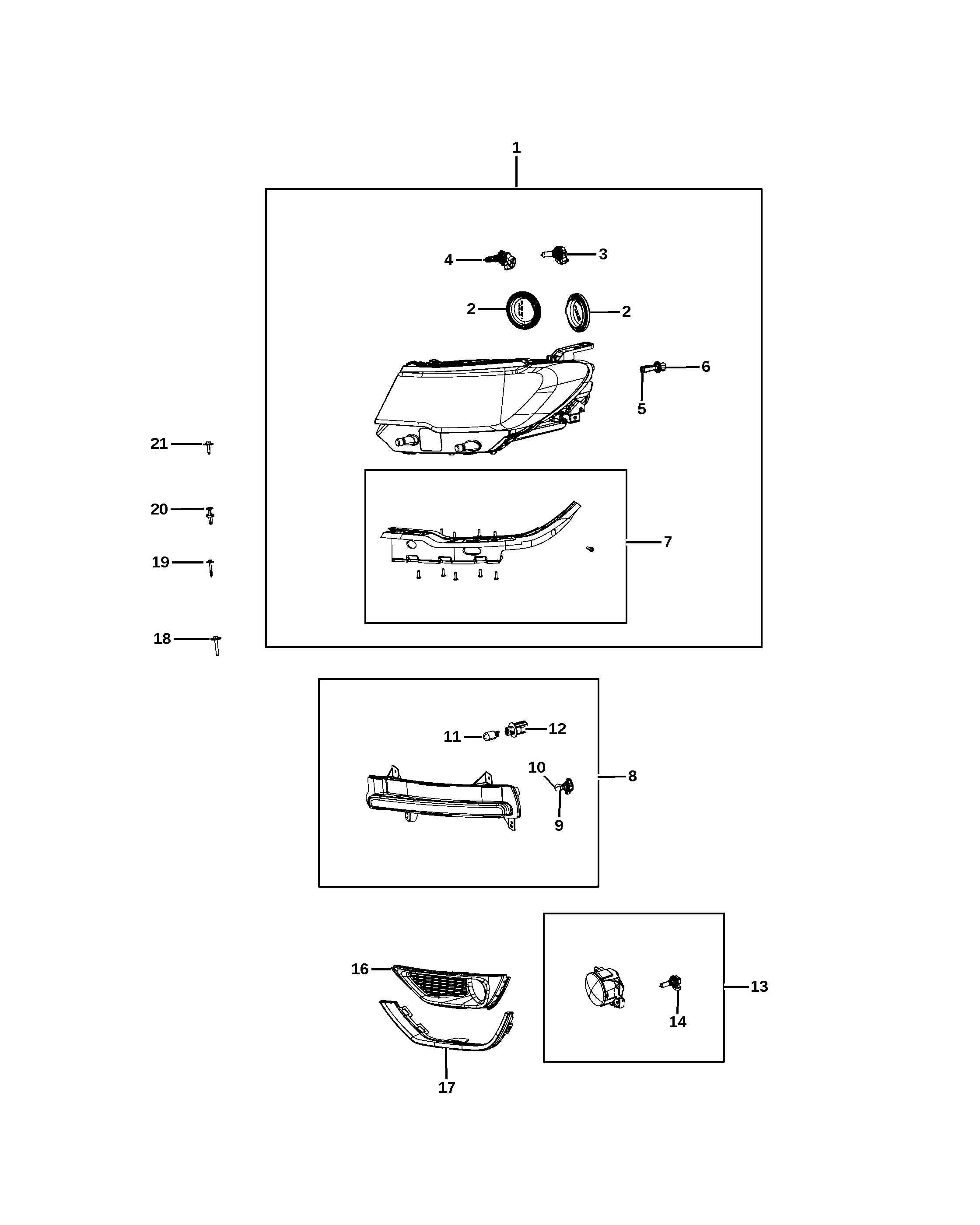 Headlamp diagram