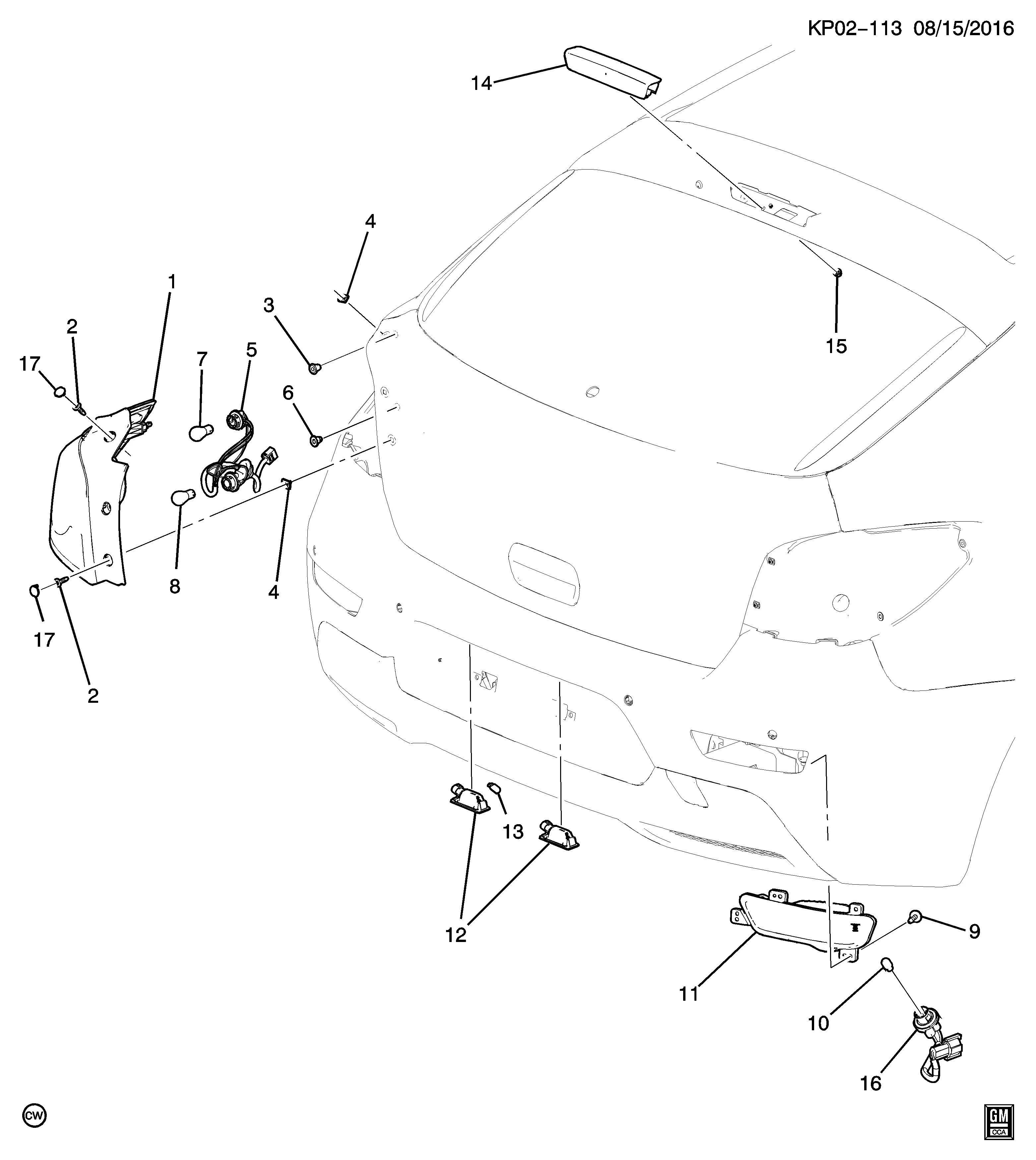 Tail lamp diagram