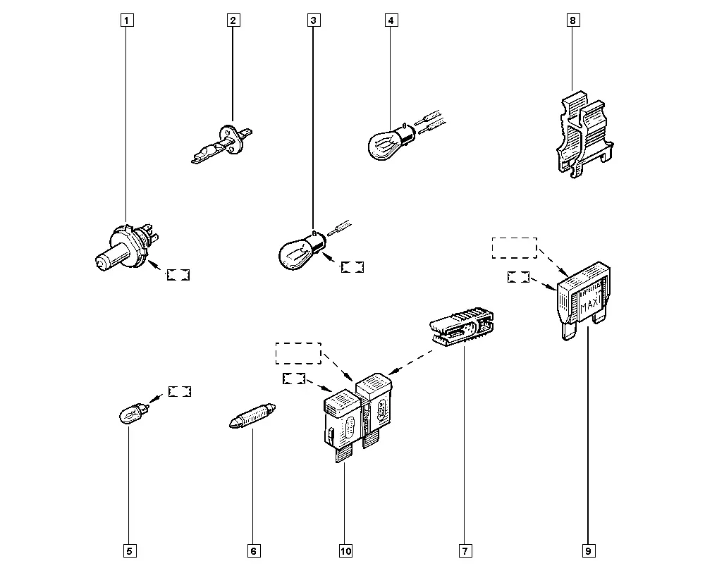 Bulbs and Fuses diagram