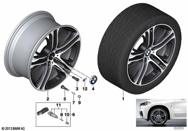 სქემა «Легкосплавный диск BMW M со сдвоенными спицами 310»