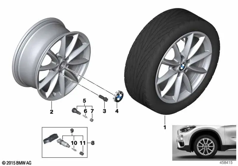 Легкосплавный диск BMW с V-образными спицами 560 diagram