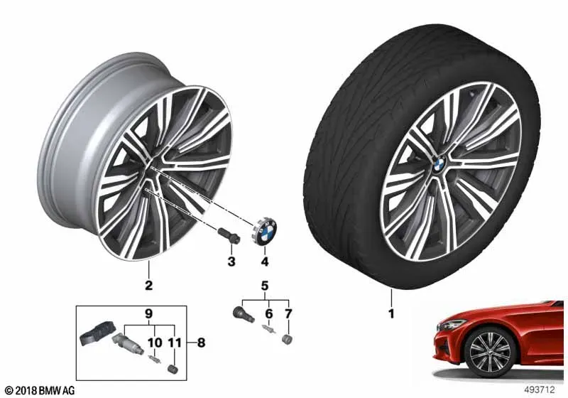 Alloy Wheel Double Spoke 782 diagram