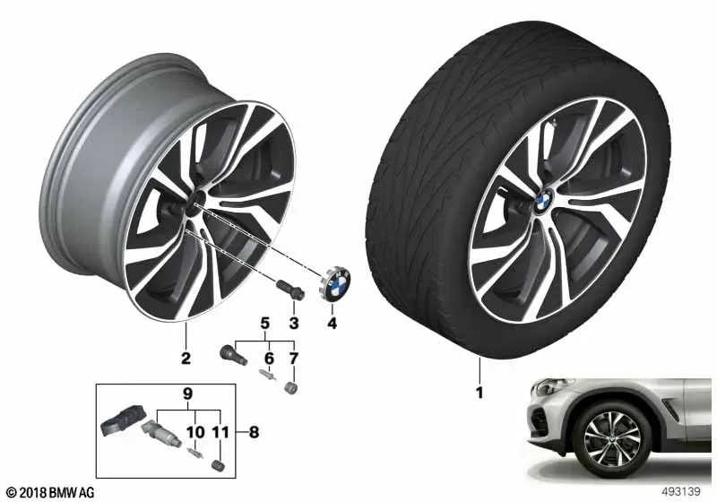 Turbine-Style Alloy Wheel diagram
