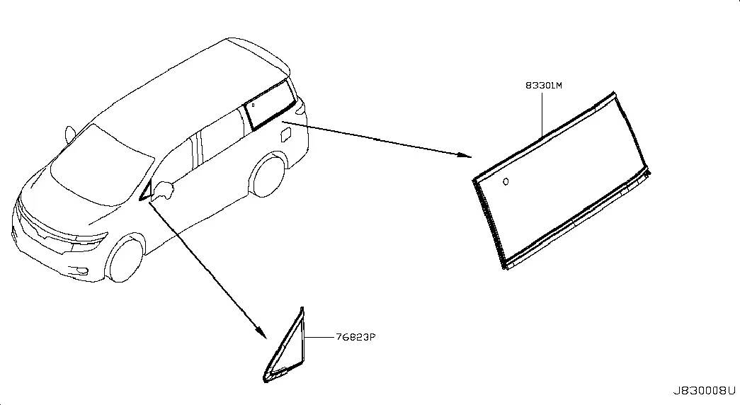 2nd Row Left Side Window diagram