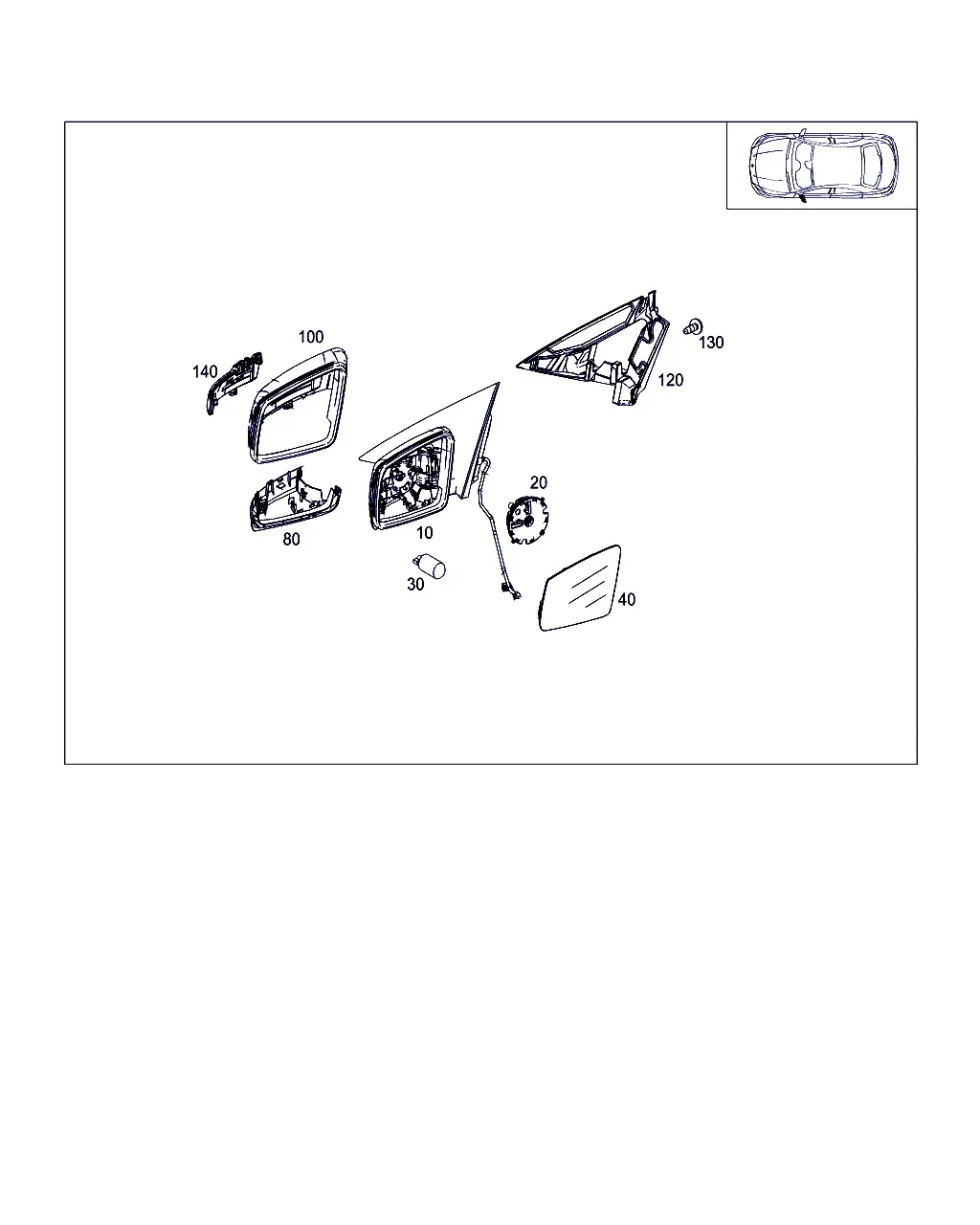 Left Exterior Mirror diagram