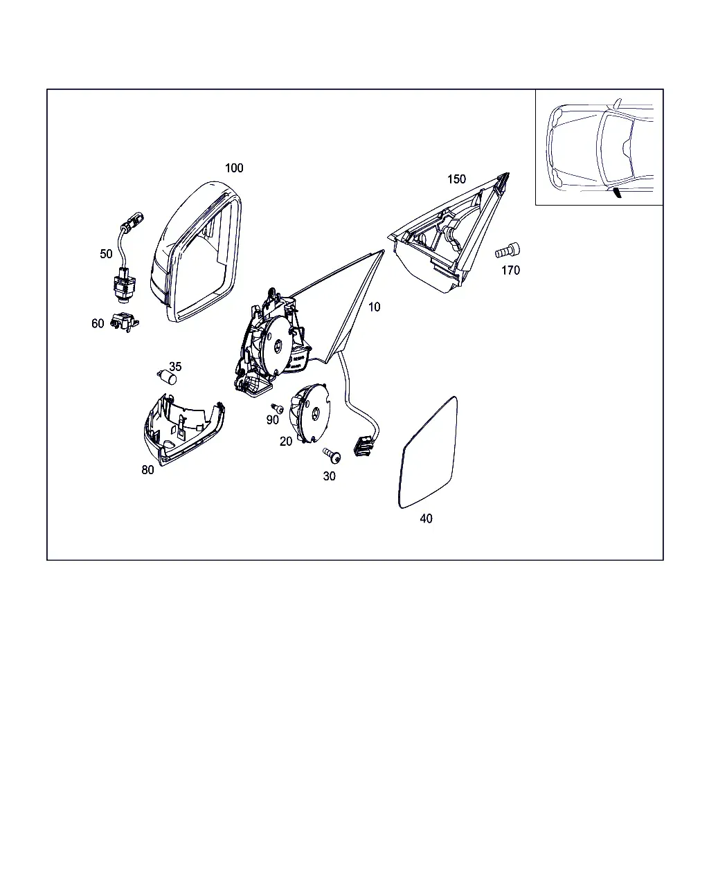 Left Exterior Mirror diagram