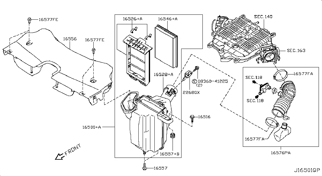 Left Air Filter diagram