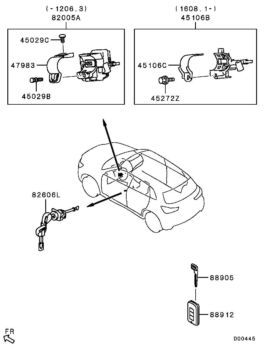 Lock Cylinder and Key diagram
