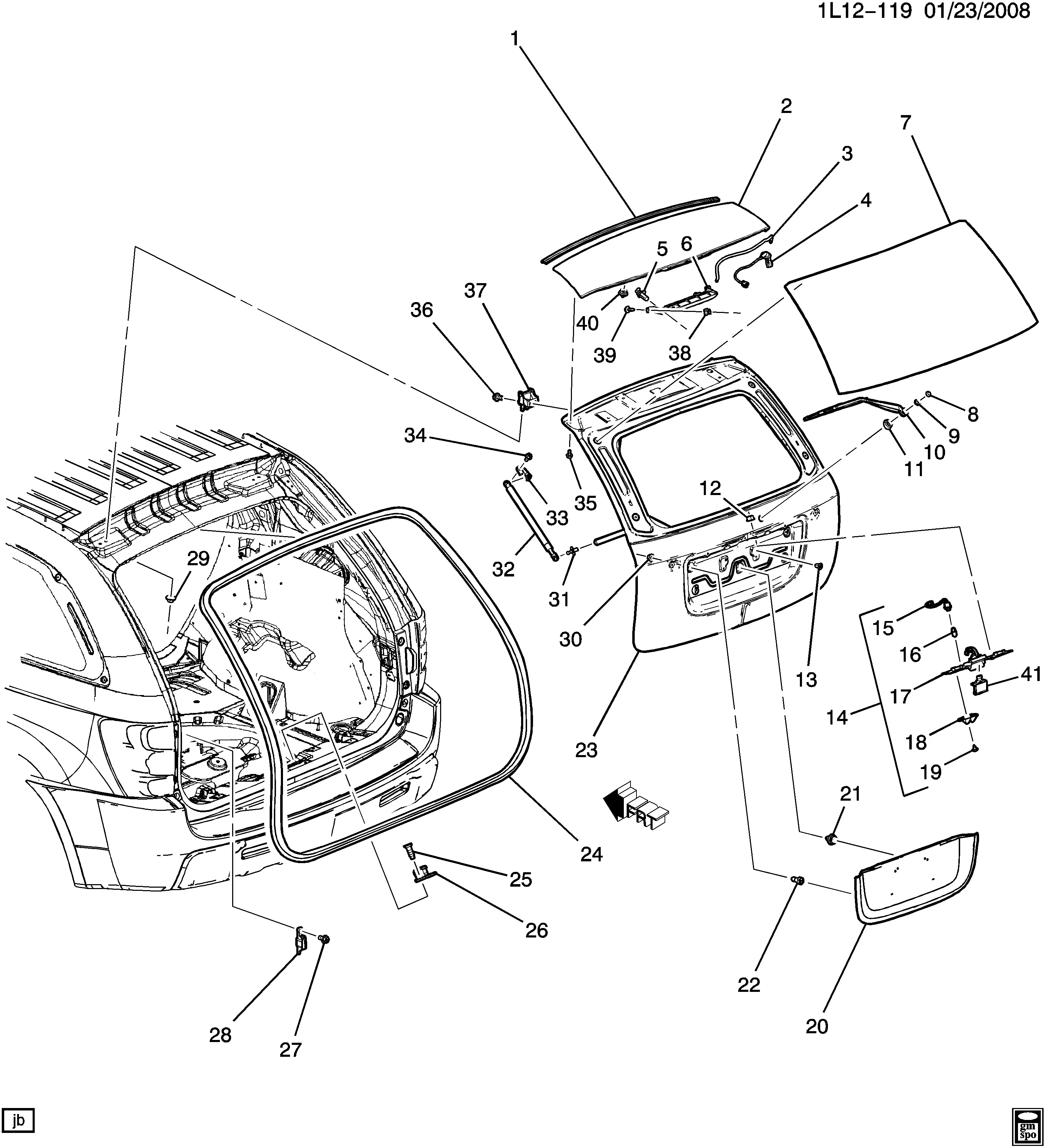 Liftgate diagram