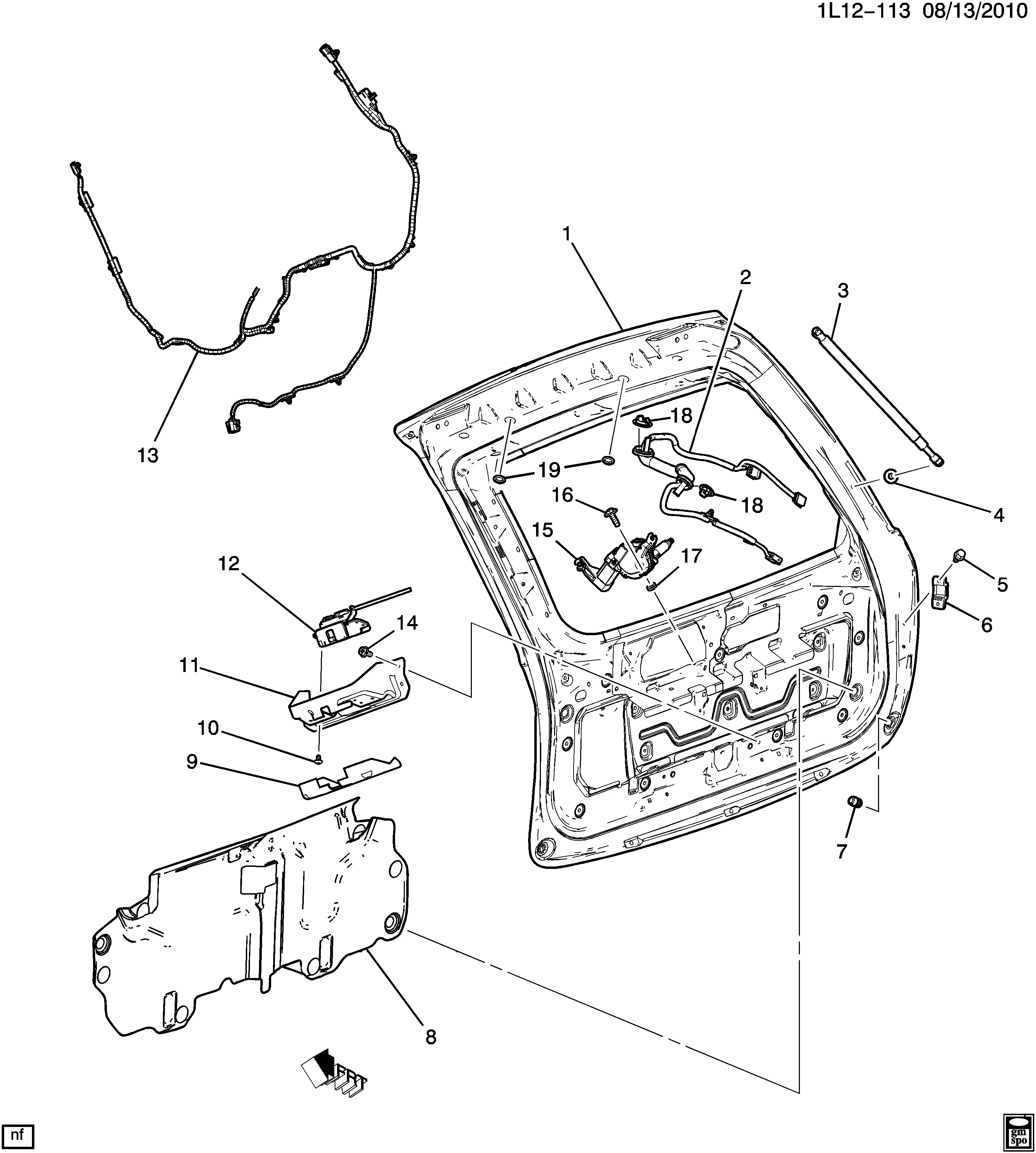 Liftgate diagram