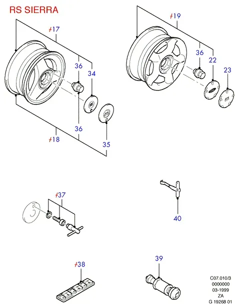 Alloy Wheels (RS) diagram