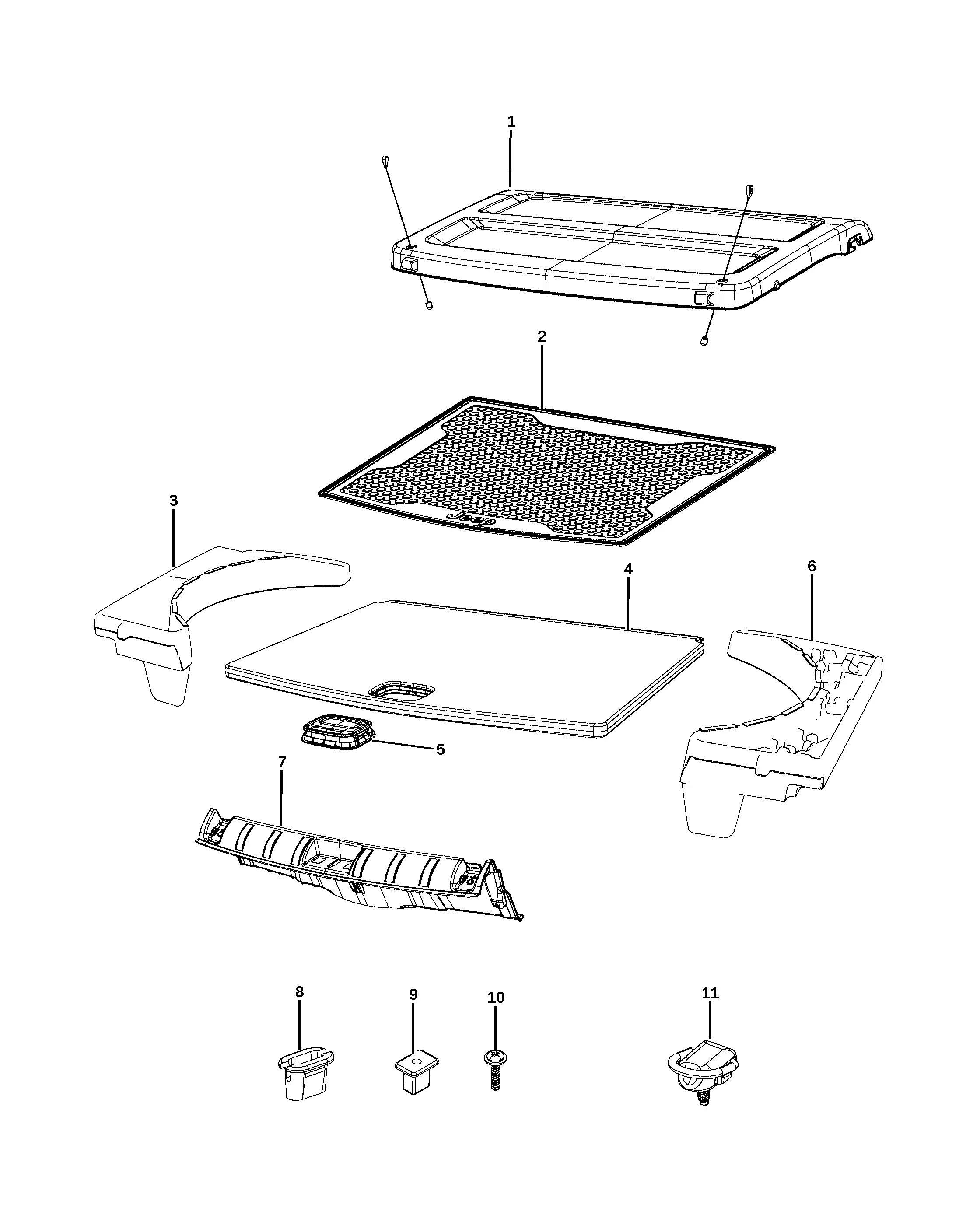 Cargo floor diagram