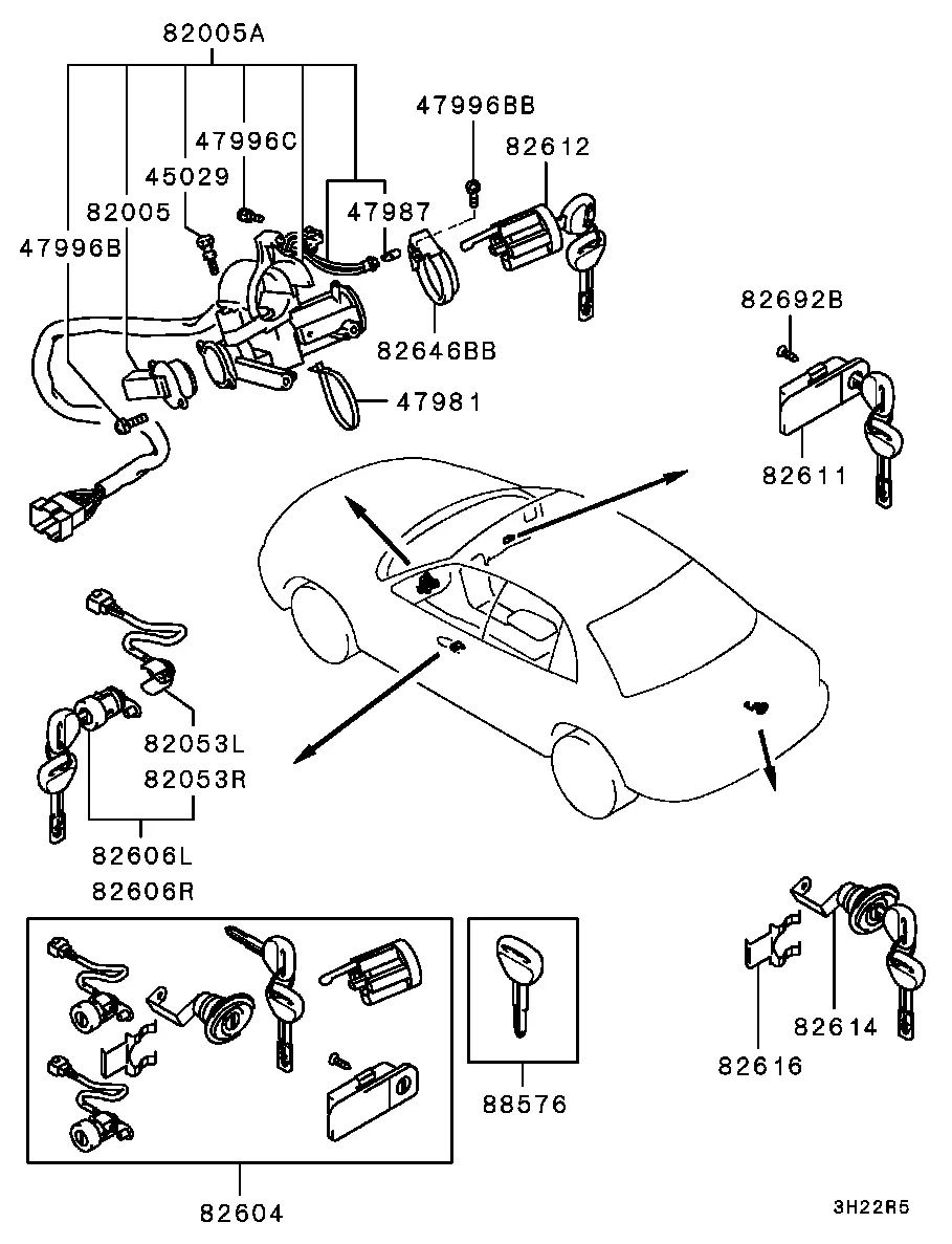 Lock set diagram