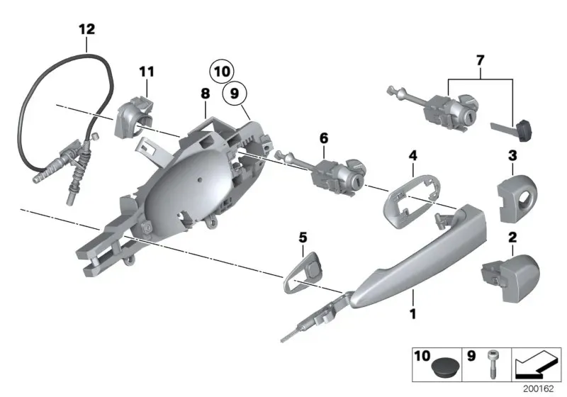 Front door locking system diagram