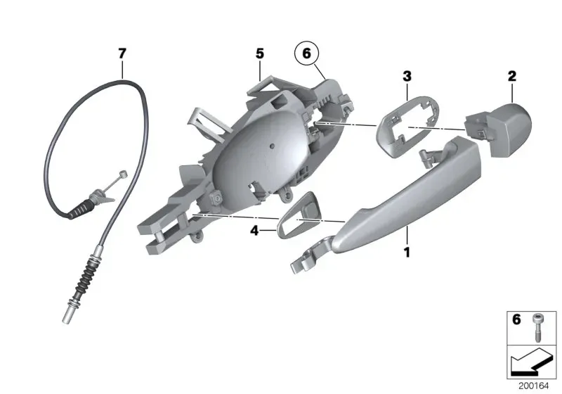 Rear door handle diagram