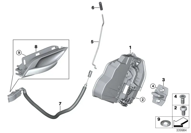 Rear door lock diagram