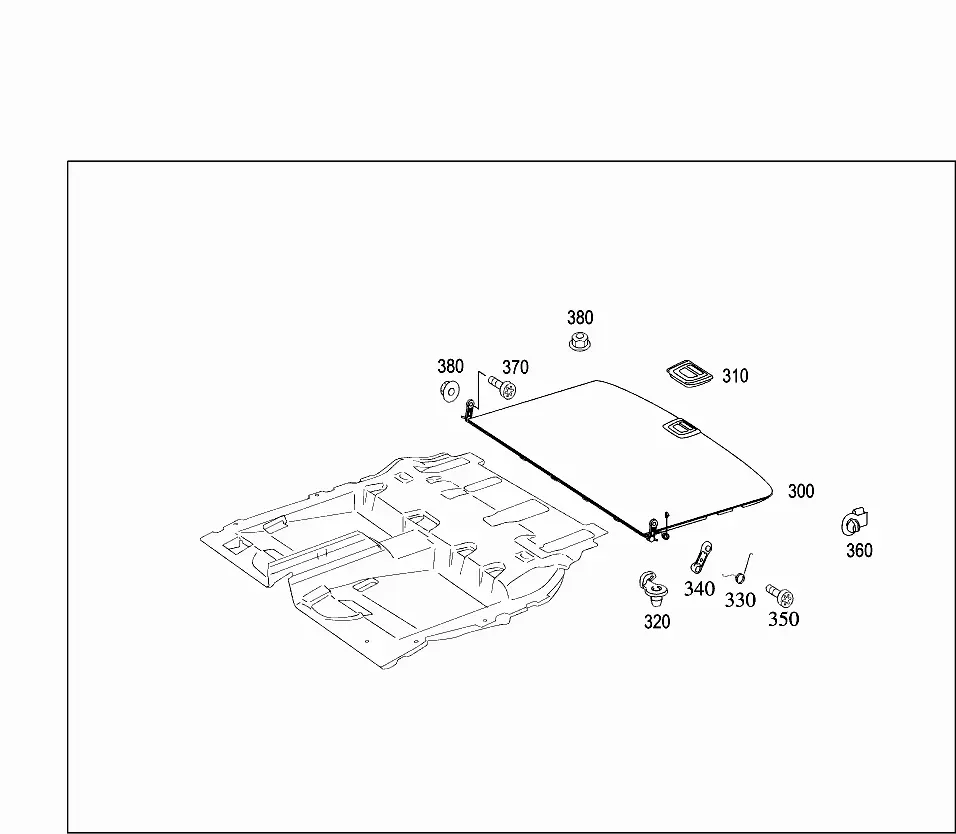 Luggage compartment trim 2 diagram