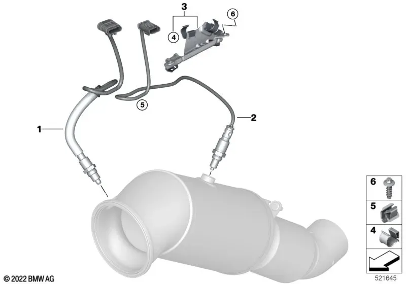 Oxygen Sensor and Mounting diagram
