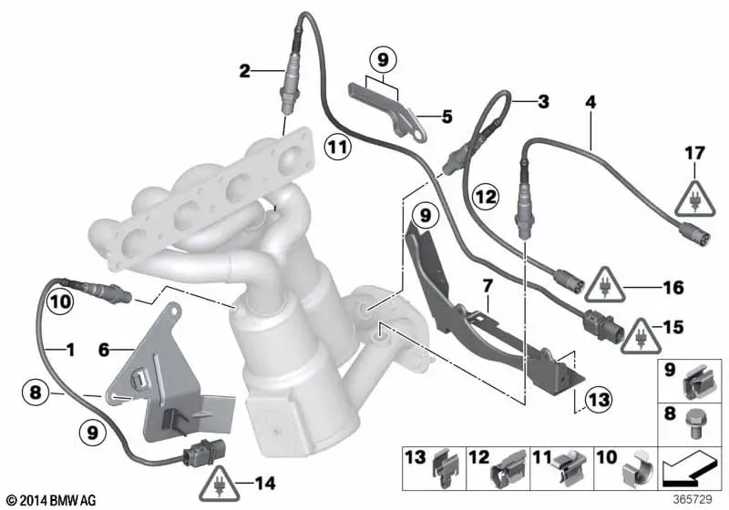 Oxygen Sensor and Mounting diagram