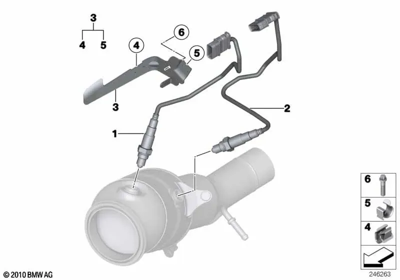 Oxygen Sensor and Mounting diagram