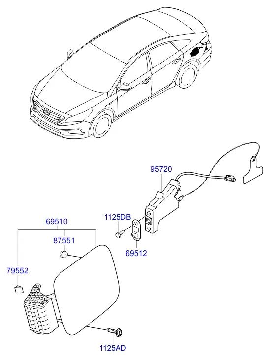 Fuel Filler Door diagram