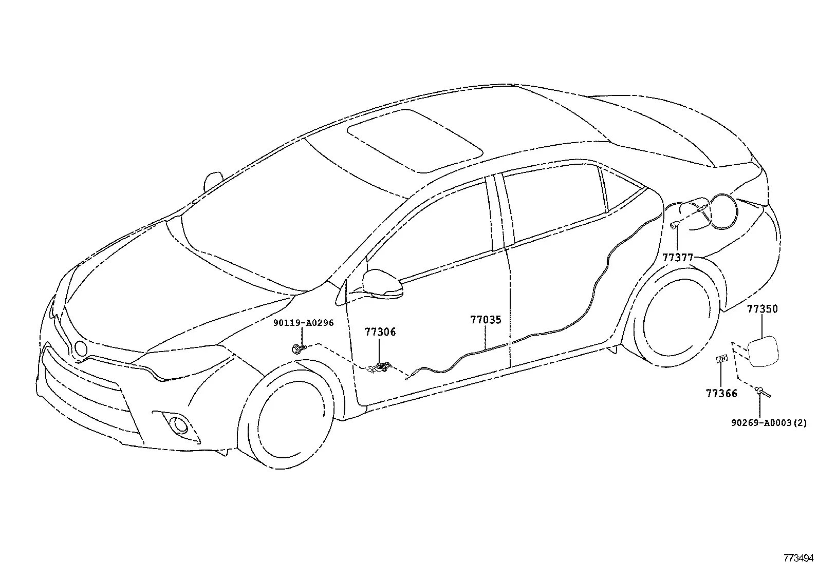 Fuel Filler Door diagram