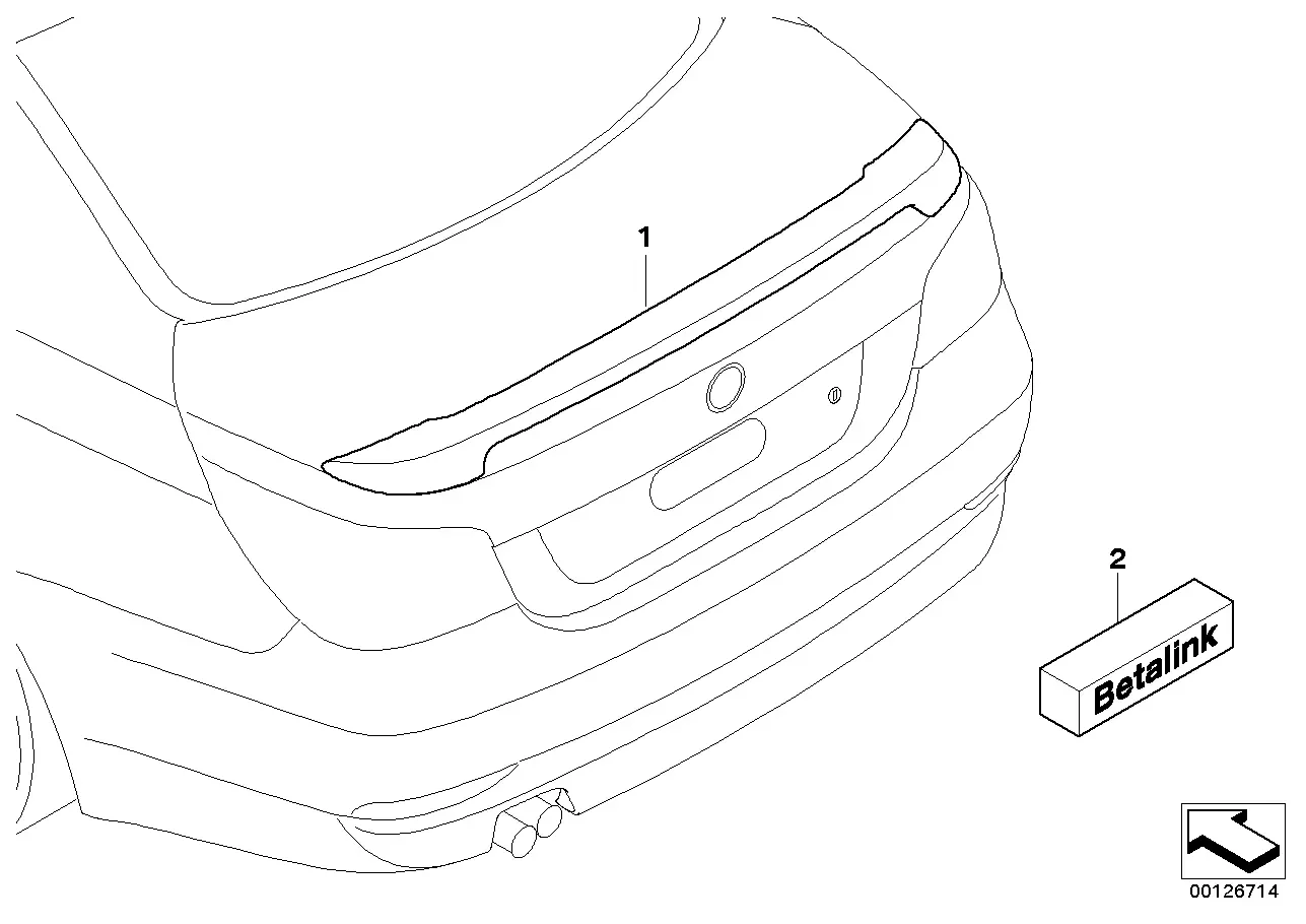 Rear spoiler diagram
