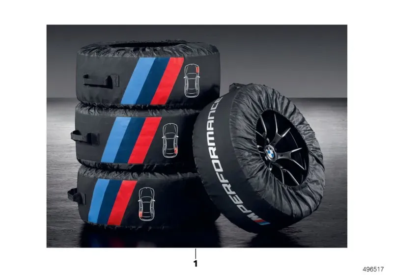 Wheel storage bag diagram
