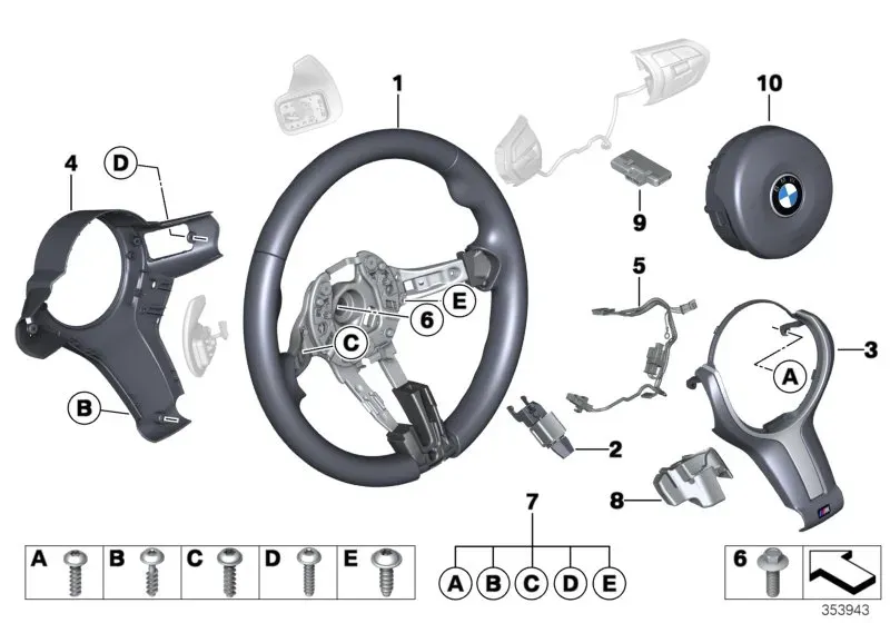 Steering wheel diagram
