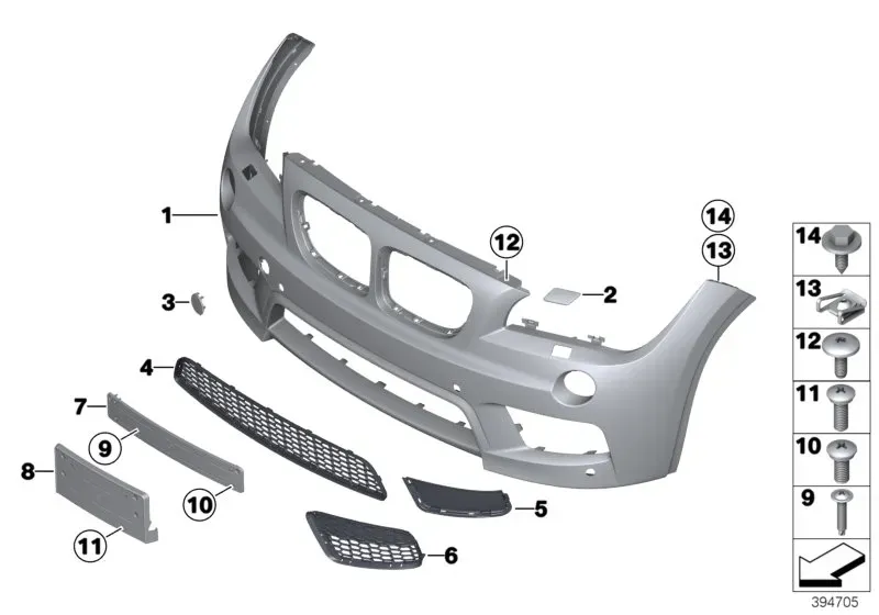 Front bumper diagram