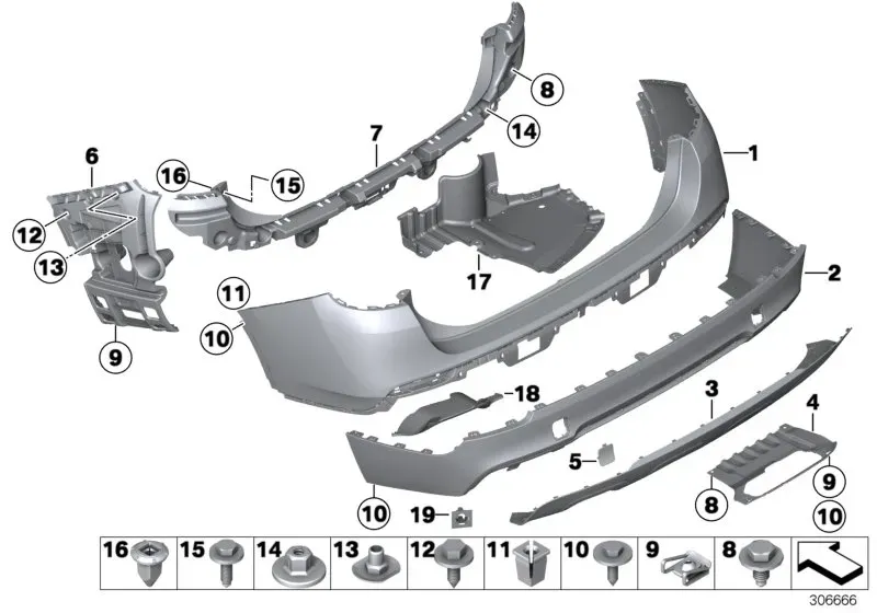 Rear bumper diagram