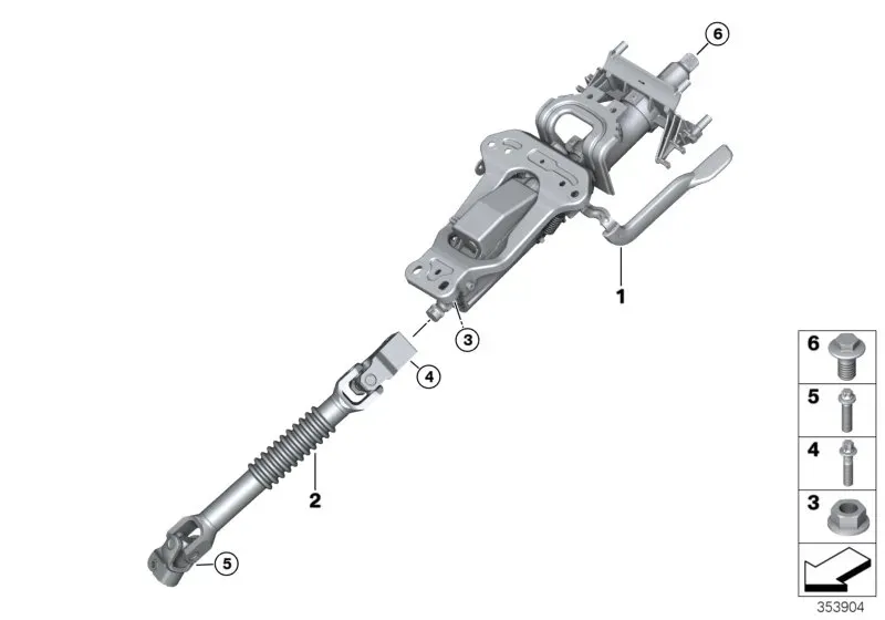 Steering column diagram