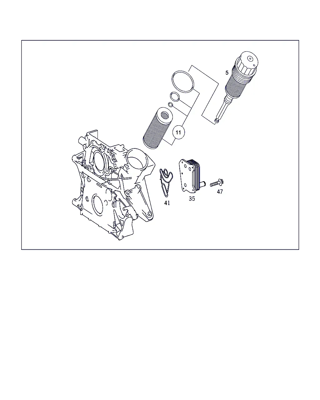 Oil Filter and Oil Cooler diagram