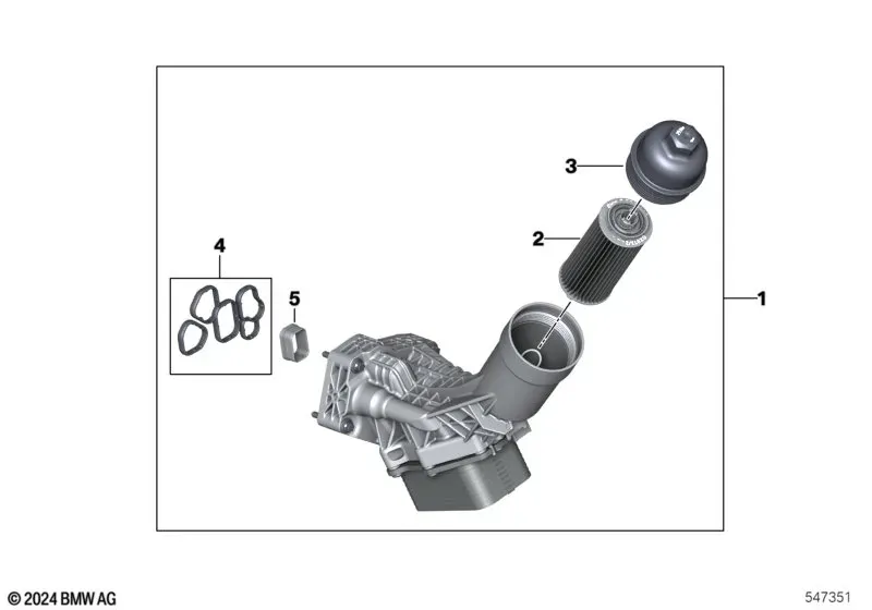 Oil Filter and Oil Cooler diagram