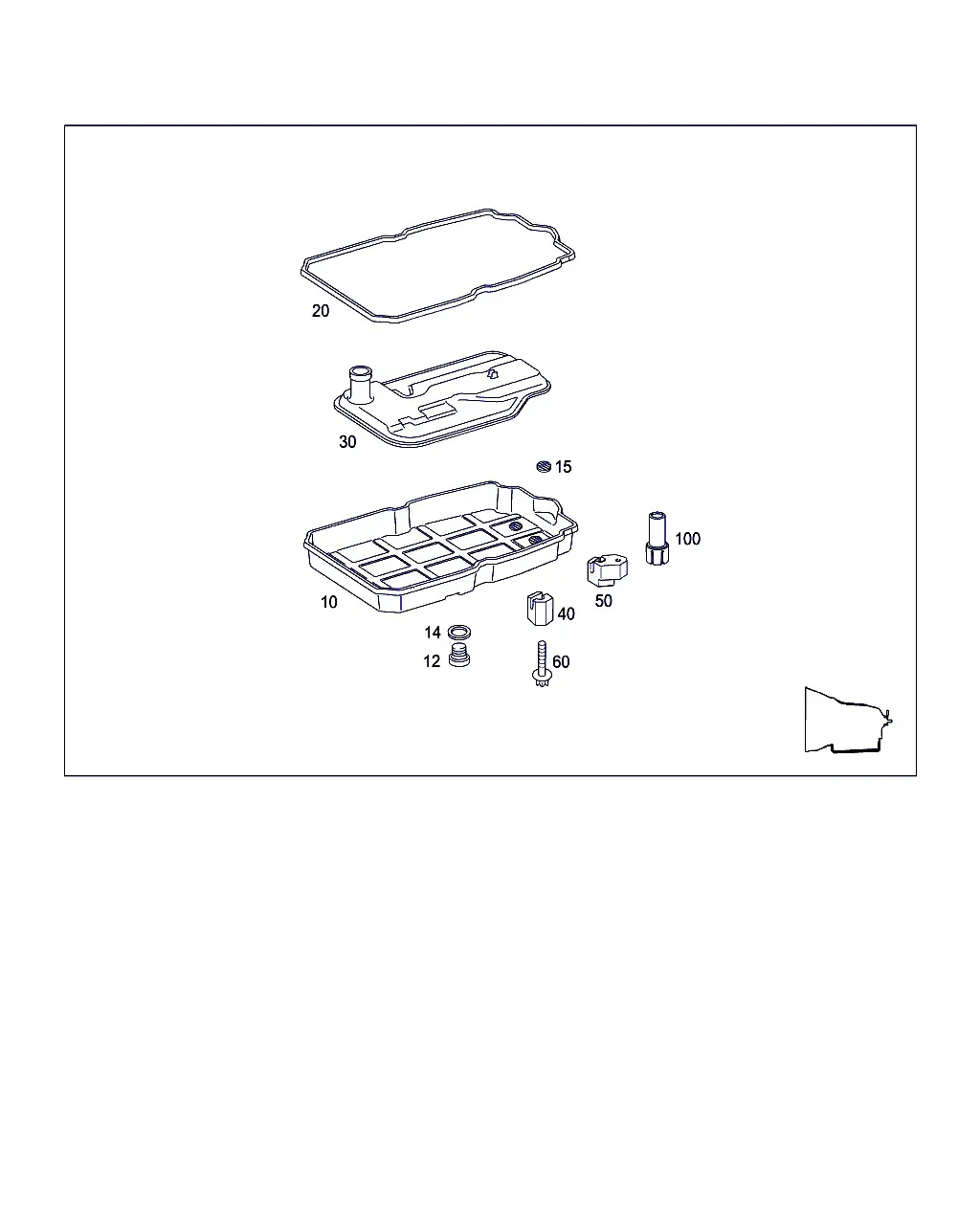 Automatic Transmission Oil Pan and Filter diagram
