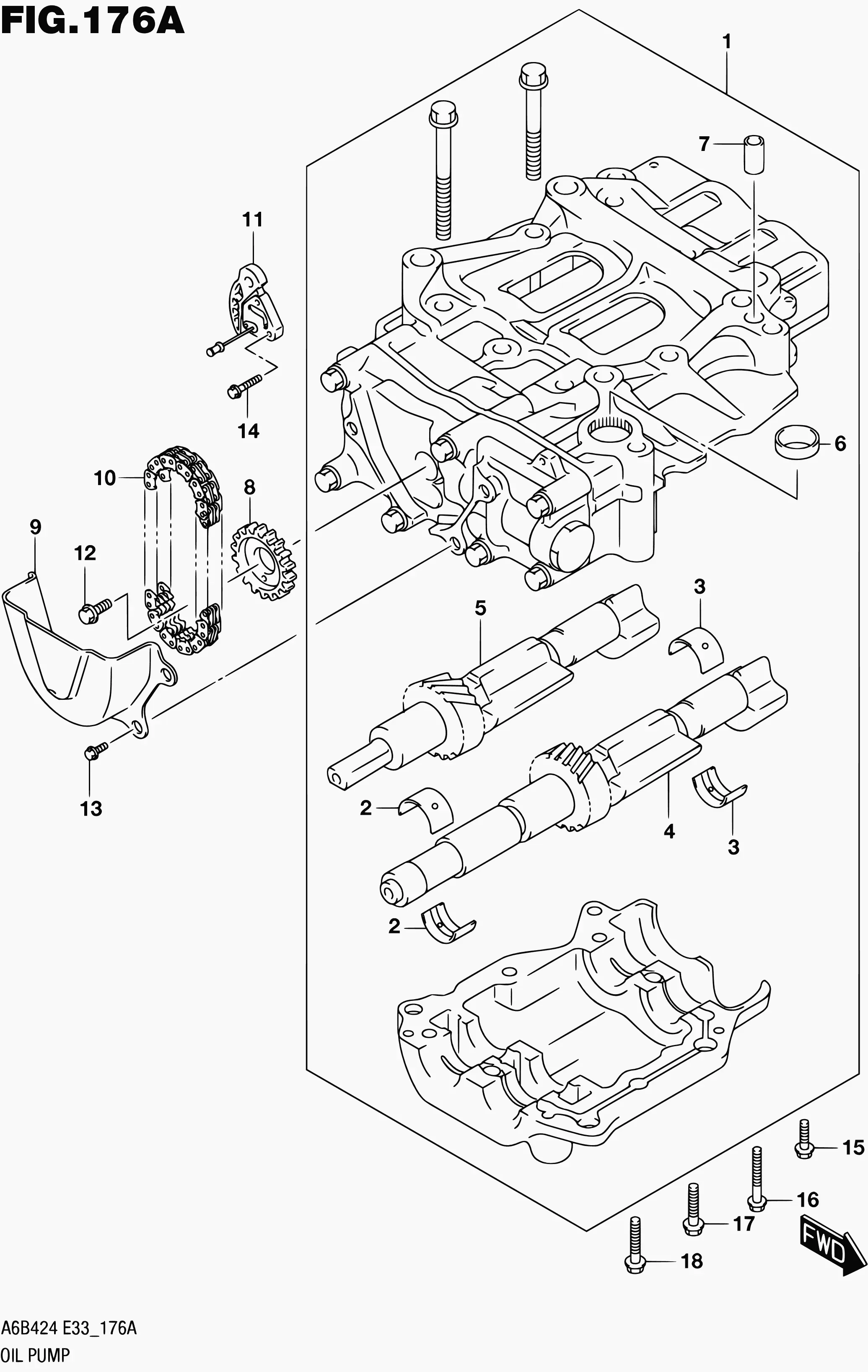 Oil Pump and Balance Shafts diagram