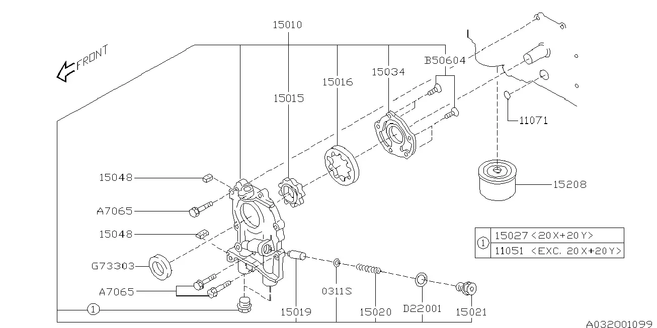 Engine Oil Pump and Filter diagram